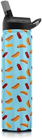  27oz Insulated Water Bottle Thermos, Premium Triple Layer Vacuum Stainless Steel, BPA Free Wide Mouth Lid With Carabiner Clip
