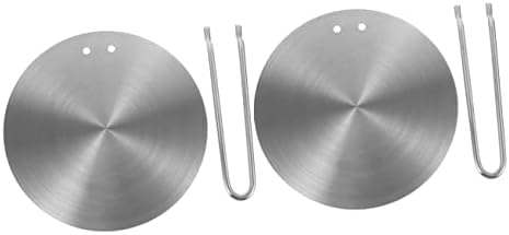 2pcs Induction Cooker Heat Conduction Plate Silver Detachable Thermal Pad