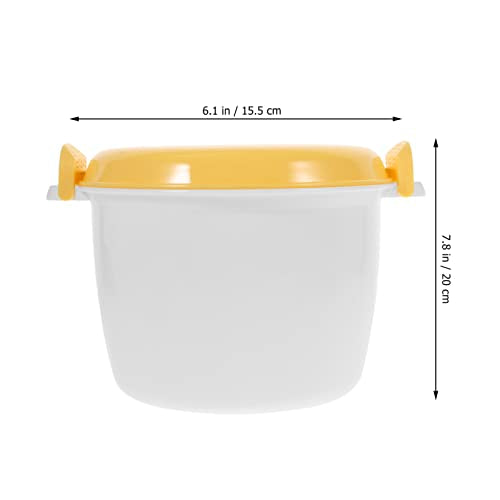  Microwave Rice Maker Microwave Rice Cooker Rice Steamer: Round Microwave Food Container Microwaveable Rice Pasta Cooker Includes Spoons Microwave Rice Steamer For Rice Chicken Pasta Rice
