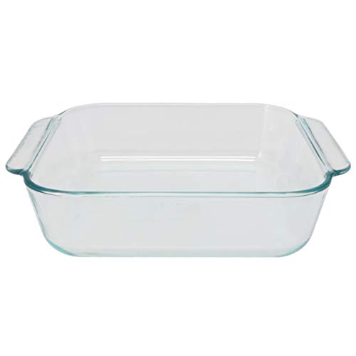  Pyrex Bundle - 4 Items: (1) 222 2qt Glass Dish With (1) 222-PC 2qt Blue Lid & (1) 233 3qt Glass Dish With (1) 233-PC 3qt Blue Lid