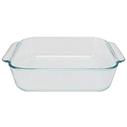  Pyrex Bundle - 4 Items: (1) 222 2qt Glass Dish With (1) 222-PC 2qt Blue Lid & (1) 233 3qt Glass Dish With (1) 233-PC 3qt Blue Lid