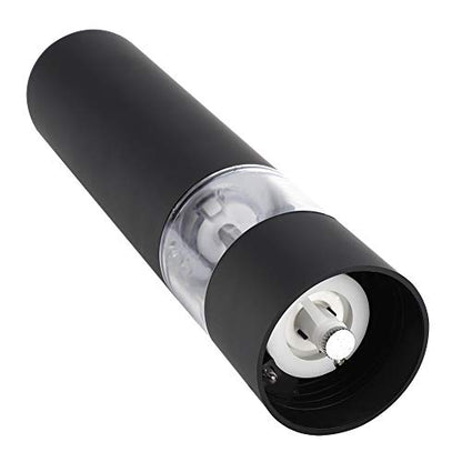  Salt Mill, Transparent Container Adjustable Thickness Stainless Steel Electric Salt Grinder Sturdy For Restaurant For Mung Bean