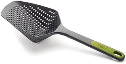 Joseph Joseph Scoop Colander Strainer Slotted Spoon, Large, Black