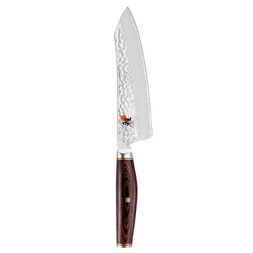 MIYABI Iyabi Rocking Santoku, 7-inch, Black