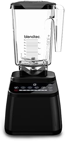 Blendtec Original Designer Series Blender And 90 Oz WildSide+ Jar - Kitchen Blender Bundle - Black