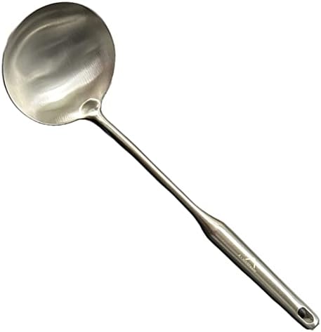  Kimmer Spoon Stainless Steel 304 Slotted Colander Strainer Ladle For Cooking Professional Heat Proof Hollow Handle Dishwasher Safe 14.96 Inches