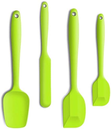  4 Piece Silicone Spatula Set, Flexible Heat Resistant Non-scratch Baking Cooking Rubber Spatulas With Stainless Steel Core, Aqua Sky
