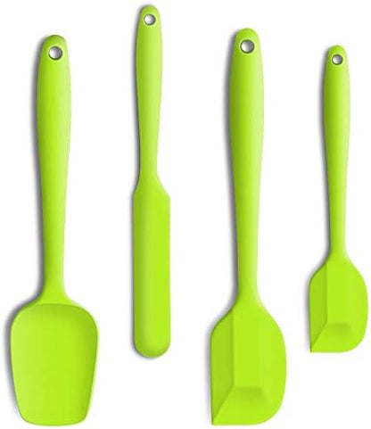  4 Piece Silicone Spatula Set, Flexible Heat Resistant Non-scratch Baking Cooking Rubber Spatulas With Stainless Steel Core, Aqua Sky