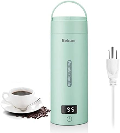  Mall Electric Tea Kettle Travel Portable Mini Coffee Kettle, With 4 Variable Presets, Personal Hot Water Boiler 304 Stainless Steel With Auto Shut-Off & Boil Dry Protection, BPA-Free