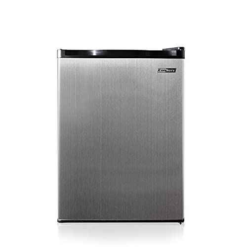  2.6 Cu.ft. Compact Refrigerator-Stainless, Reversible Door