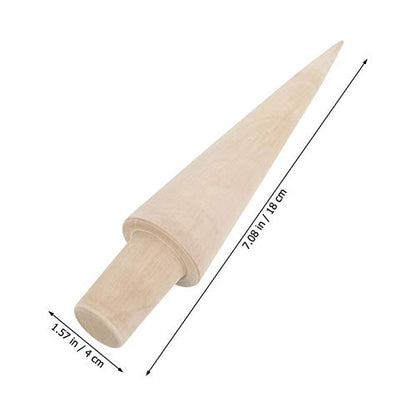  2pcs Ice Cream Cone Mold Wooden Waffle Cone Roller Waffle Roller Pastry Roll Cake Molds DIY Baking Tools