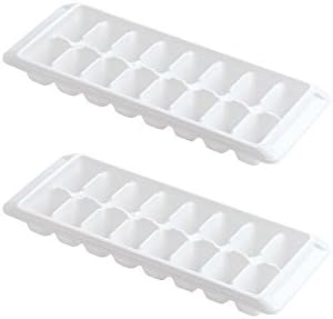  Ice Tray Easy Release White Ice Cube Trays, 16 Cube (Pack Of 2) (2867-WHT-2)