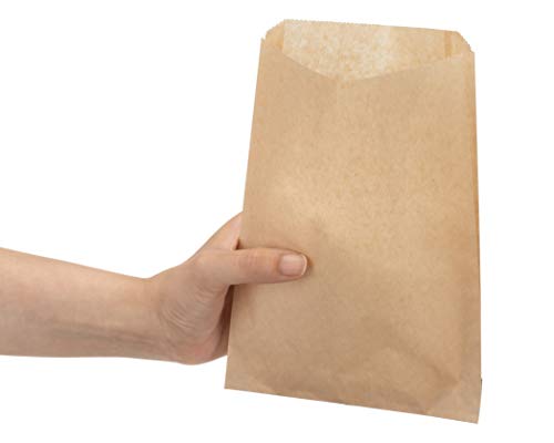  Raft Paper Sandwich Style Bags (200) 6"x 1"x 8" Dry Wax Grease Resistant Bags. Perfect For Sandwiches, Cookies, Pastries, Take Out, And Gifts. Made In USA.