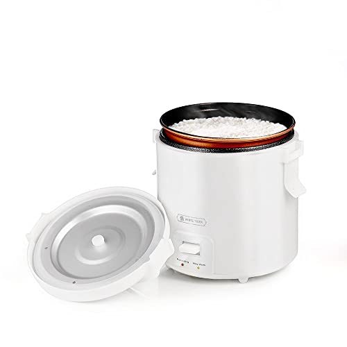  1.0L Mini Rice Cooker, 2 Cups Uncooked WHITE TIGER Portable Travel Steamer Small,15 Minutes Fast Cooking, Removable Non-stick Pot, Keep Warm, Suitable For 1-2 People - For Cooking Soup, Rice, Stews & Oatmeal