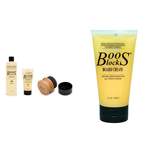  John Boos Block Cutting Board Care And Maintenance Set & Block BWCB Butcher Block Board Cream, 5 Ounce