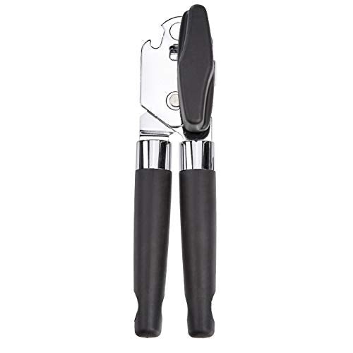 Amazon Basics Can Opener, Black Soft Grip Handle