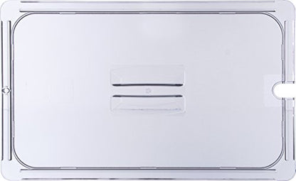  10211U07 StorPlus Full Size Polycarbonate Universal Handled Notched Food Pan Lid, Clear