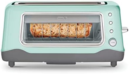 Dash Clear View Toaster: Extra Wide Slot Toaster With See Through Window - Defrost, Reheat + Auto Shut Off Feature For Bagels, Specialty Breads & Other Baked Goods - Black