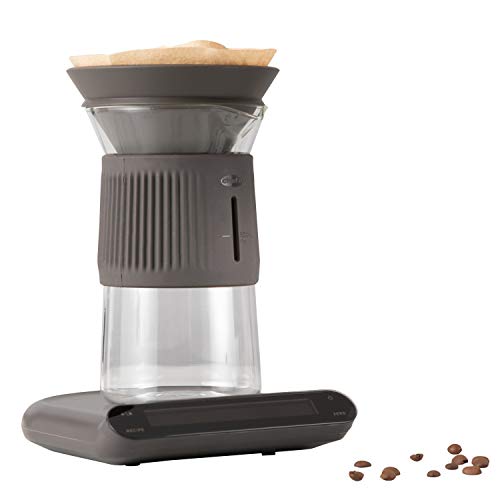  Coffee Scale With Timer & Recipe Guide, Backlit LCD, Black