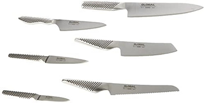 Global 35th Anniversary Special Edition 7-Piece Knife Set Containing 6 Knives & 1 Knife Block – Cromova 18 High Carbon Stainless Steel