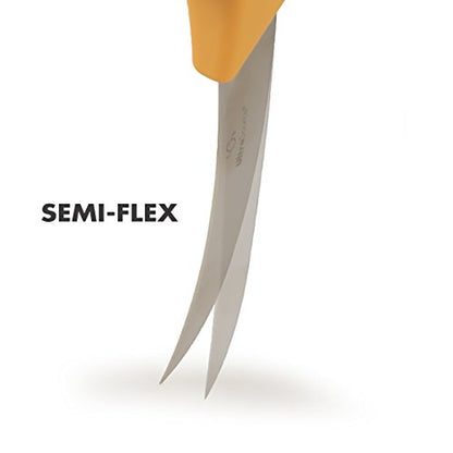  449029 Boning Knife, 6" Curved/Semi-Flexible Blade, Polypropylene Handle, Orange