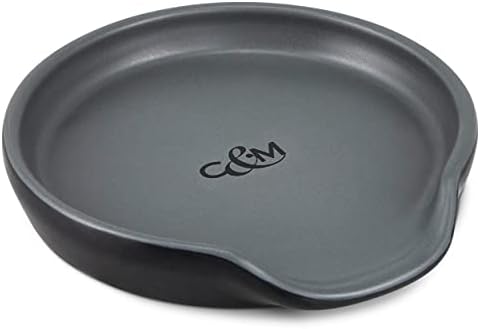 Cole & Mason H822140 Linton Black/Grey Utensil Pot Holder | Kitchen Organisation, Utensils Storage Jar | Ceramic | (H) 160 Mm X (D) 120 Mm | 2 Year Guarantee