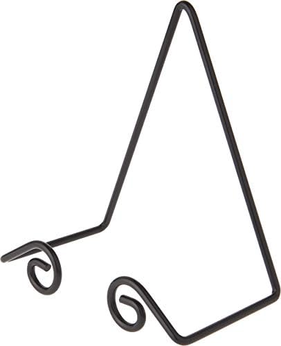  Bard's Black Wall Mountable Platter Hanger, 7" H X 5.5" W X 3.5" D