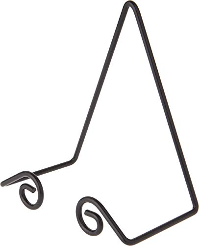 Bard's Black Wall Mountable Platter Hanger, 7" H X 5.5" W X 3.5" D