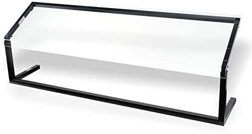  Aluminum Adjustable Single-Sided Sneeze Guard, 60 Inches, Black
