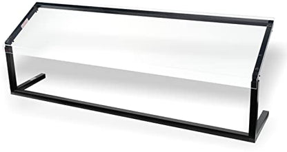  Aluminum Adjustable Single-Sided Sneeze Guard, 60 Inches, Black