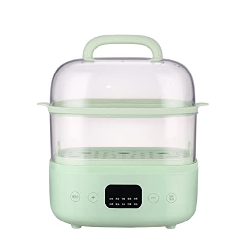  MJWDP Food Steamer 10 Hours Reservation Food Warmer Reheat Automatic Insulation Washable Base Steam Pot Cookware (Color : Gray)