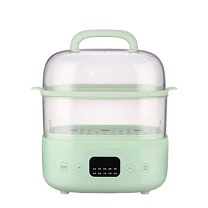  MJWDP Food Steamer 10 Hours Reservation Food Warmer Reheat Automatic Insulation Washable Base Steam Pot Cookware (Color : Gray)