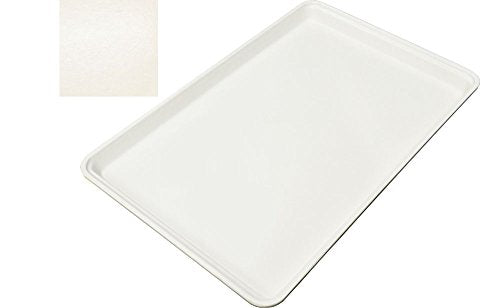  Olded Fiberglass Tray 332008 Bakery Tray 18"Wx26"D, Cream Color