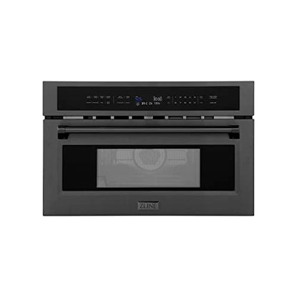  INE 30" 1.6 Cu Ft. Built-in Convection Microwave Oven In Black Stainless Steel With Speed And Sensor Cooking (MWO-30-BS)