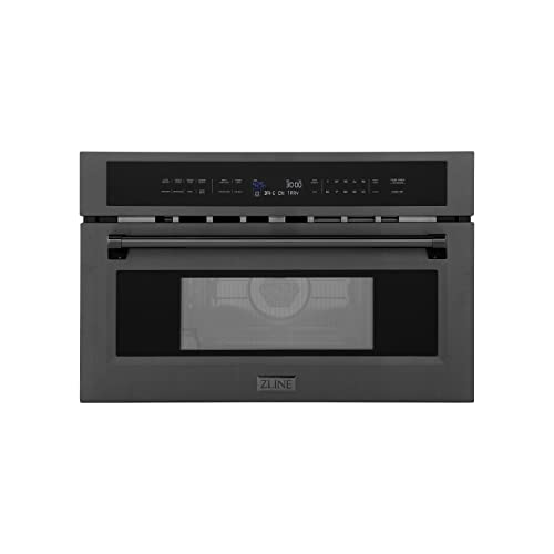  INE 30" 1.6 Cu Ft. Built-in Convection Microwave Oven In Black Stainless Steel With Speed And Sensor Cooking (MWO-30-BS)