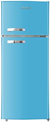 RCA RFR786-BLACK 2 Door Apartment Size Refrigerator With Freezer, 7.5 Cu. Ft, Retro Black & TOSHIBA EM131A5C-SS Countertop Microwave Oven, 1.2 Cu Ft With 12.4" Turntable, 1100W