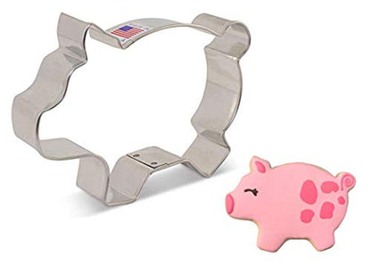  Pig Cookie Cutter, 4.25" Made In USA By Ann Clark