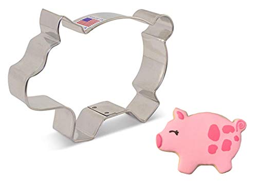  Pig Cookie Cutter, 4.25" Made In USA By Ann Clark