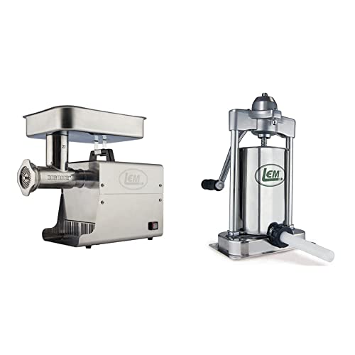  Products 17791 Big Bite #8 .5HP Stainless Steel Electric Meat Grinder, Silver