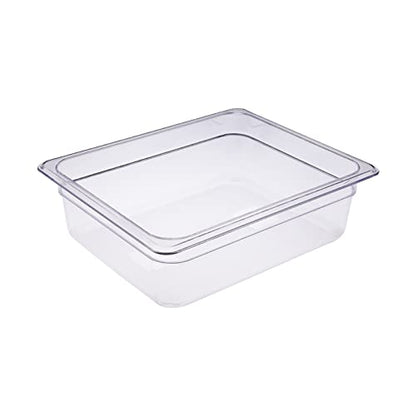  Luston 6-Pack Polycarbonate Food Pan,Half Size, 4" Deep,clear,NSF