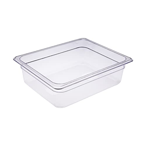  Luston 6-Pack Polycarbonate Food Pan,Half Size, 4" Deep,clear,NSF
