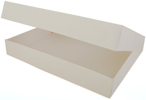  24543 Paperboard White Window Bakery Box, 16" Length X 12" Width X 2-1/4" Height (Case Of 100)