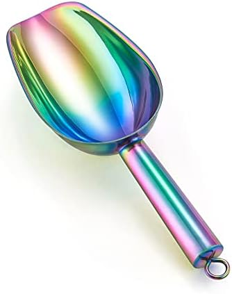  Small Ice Scoop, P&P CHEF 6OZ Stainless Steel Candy Food Flour Scoop, Utility For Kitchen Garden Bar Wedding Bath, Heavy Duty & Non Toxic & Easy Clean, (Gold)