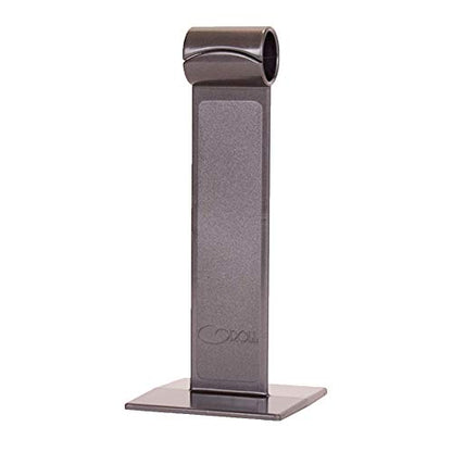  9” Graphite Acrylic Roll Stand With 6 4 ½” X 6 ½” Double-Sided 8-Guage Clear Vinyl Menu Roll Pockets (12 Pack), (ROLLSTANDPACK GRAPHITE)
