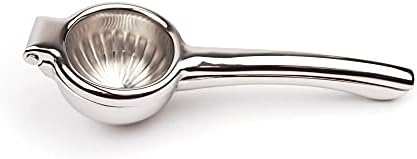  Endurance® (JUC-PYX) Manual Hand Citrus Juicer Squeezer, Stainless Steel, 4.75 Inch Dia. | Use W/ Pyrex Cups, Bowls | For Oranges, Grapefruits, Lemons | Dishwasher Safe,Silver