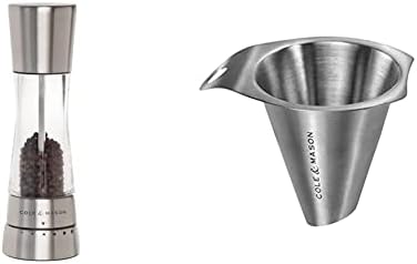 Cole & Mason OLE & MASON Derwent Salt Grinder - Stainless Steel Mill Includes Gourmet Precision Mechanism And Premium Sea Salt