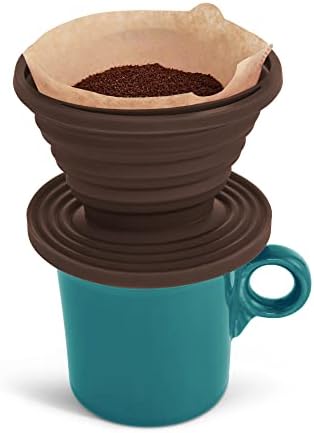  Collapsible Reusable Coffee Brewing Cone, Silicone, Number 2-Size, Brews 2 To 6-Servings, Set Of 2