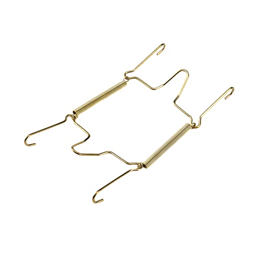  Faotup 6PCS Gold Metal Spring Plate Wall Hangers,Plate Hangers For The Wall 5 Inch,Dish Display Holder Wall,Dish Wall Hanger,Dish Hangers For Display,Suitable For 15-16 CM,5.39×8.87×0.51inches