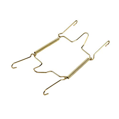  Faotup 6PCS Gold Metal Spring Plate Wall Hangers,Plate Hangers For The Wall 5 Inch,Dish Display Holder Wall,Dish Wall Hanger,Dish Hangers For Display,Suitable For 15-16 CM,5.39×8.87×0.51inches