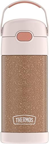 Thermos FUNTAINER 12 Ounce Stainless Steel Vacuum Insulated Kids Straw Bottle, Space